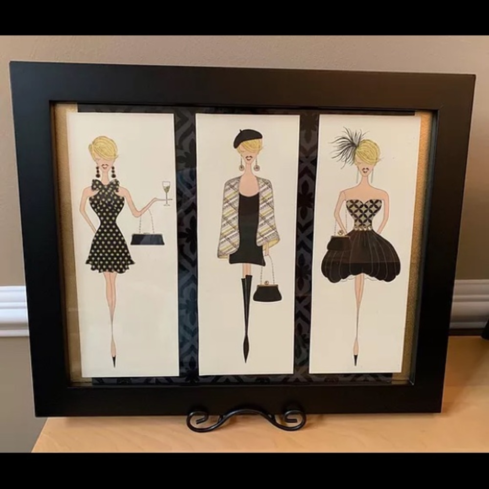 Framed fashionista art
